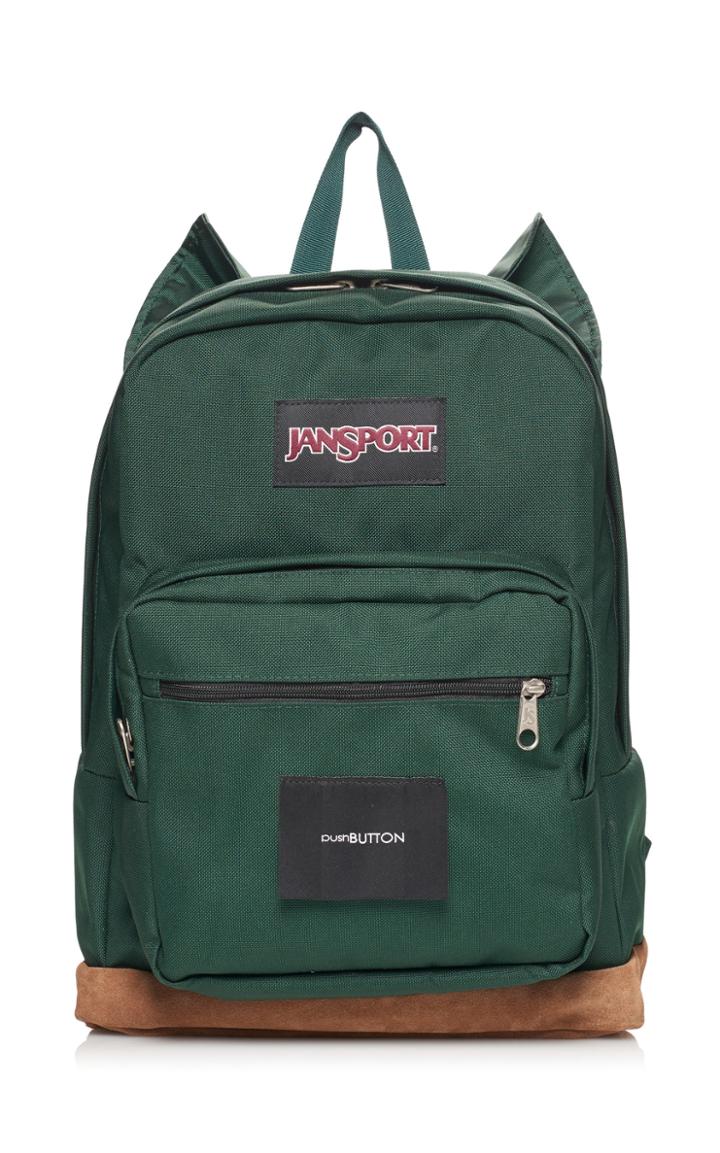 Pushbutton Canvas Backpack