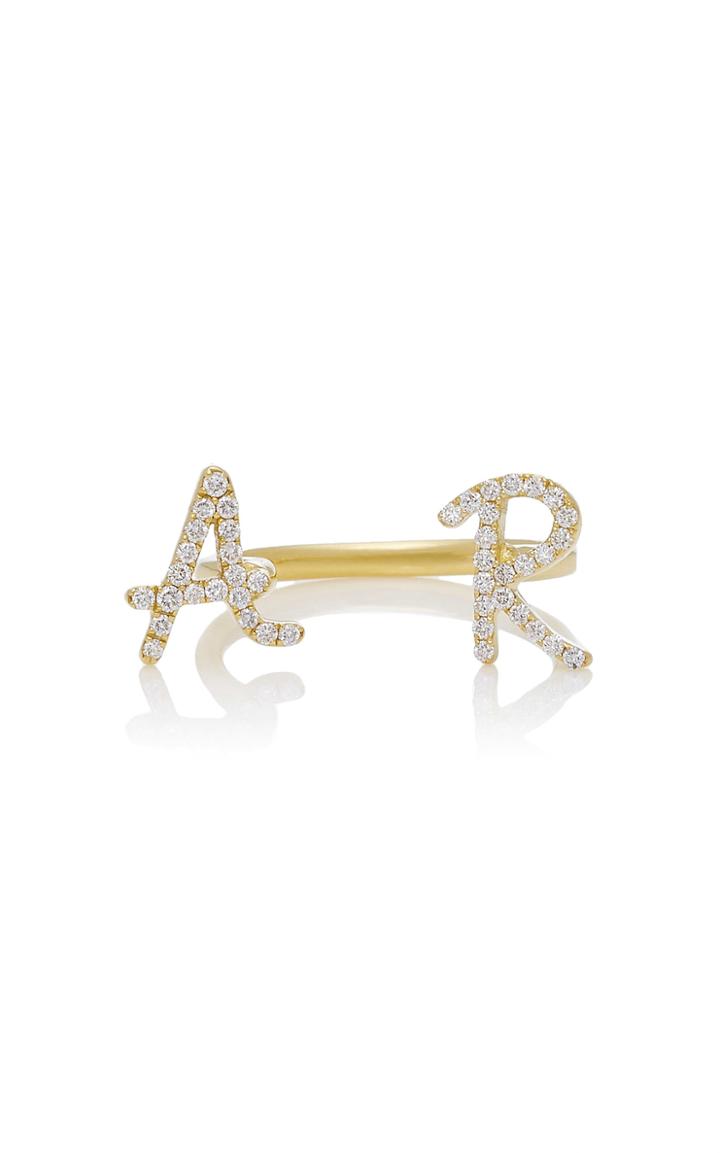 Names By Noush Tiny Teasures Roman Double Initial Between Fingers Ring