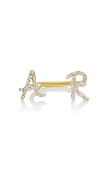 Names By Noush Tiny Teasures Roman Double Initial Between Fingers Ring