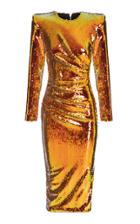 Moda Operandi Alex Perry Kelsey Sequin-embellished Ruched Midi Dress Size: 4
