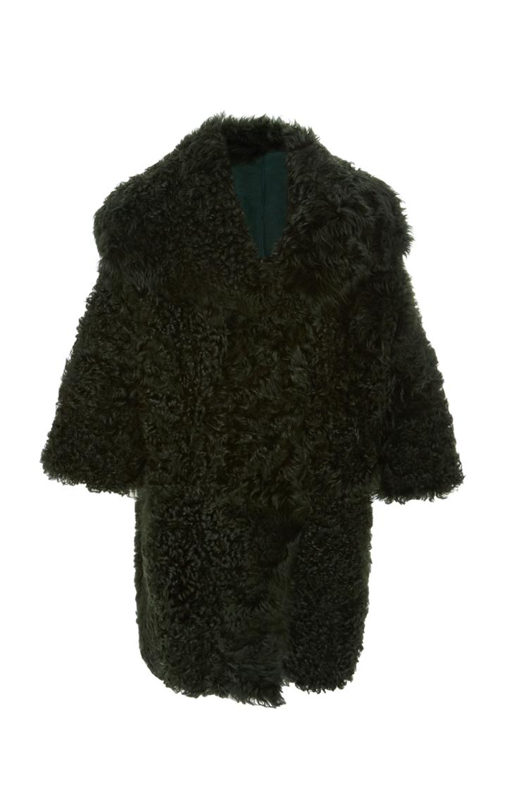 Oscar De La Renta Tigrado Shearling Coat