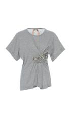 Moda Operandi N21 Bow-embellished Cotton T-shirt Size: 38