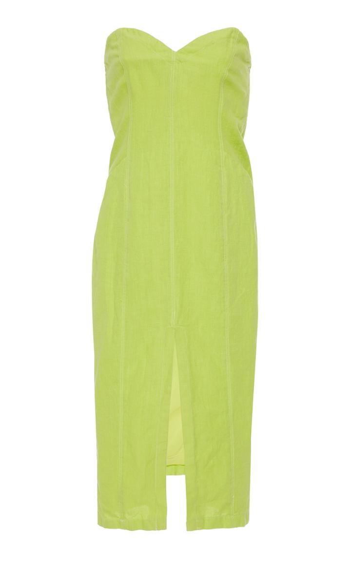 Moda Operandi Mara Hoffman Diaz Strapless Hemp Midi Dress Size: 0