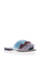 Manolo Blahnik Pelosusrafo Fur Flat