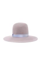 Albertus Swanepoel Stella Silk Satin-trimmed Felt Fedora Size: M