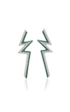 Ralph Masri M'o Exclusive Bolt Emerald Earrings