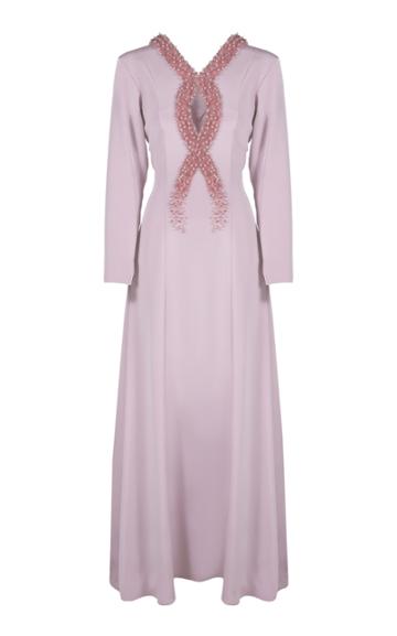 Shatha Essa Ember Embellished Satin Gown