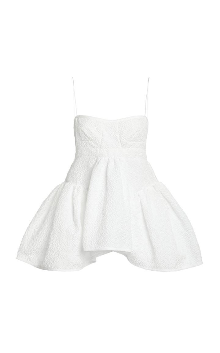 Moda Operandi Cecilie Bahnsen Lavender Cloque Peplum Top