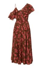 Michael Kors Collection Floral Print Silk Dress