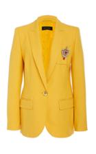 Escada Beart Virgin Wool Slim Fit Blazer With Heart Pin