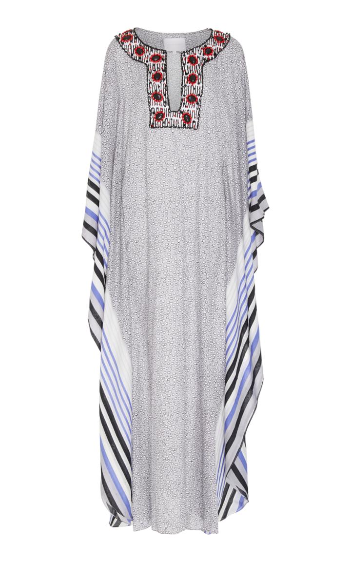 Leal Daccarett M'o Exclusive Embellished Printed Caftan