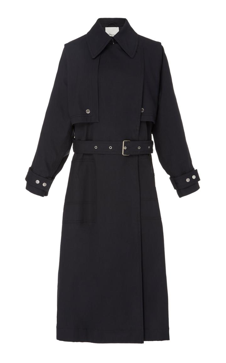 3.1 Phillip Lim Concealed Double-breasted A-line Trench Coat