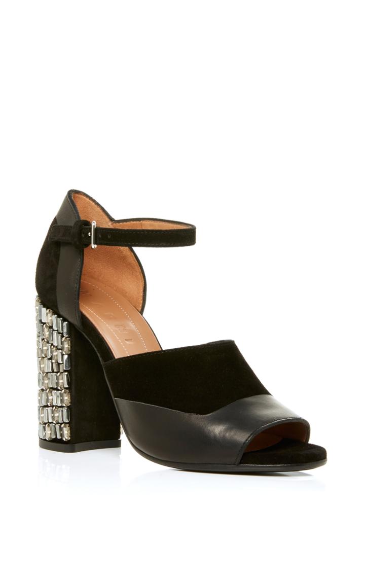 Marni Crystal Embellished Heel Sandal