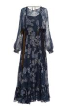 Pro Floral-printed Cotton-silk Maxi Dress