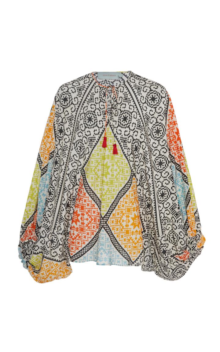 Silvia Tcherassi Patterned Hana Silk Blouse