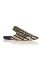 Sanayi 313 Riga Striped Metallic Slippers