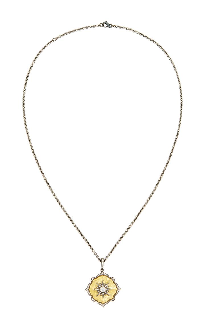 Arman Sarkisyan Large Sunbeam Locket With Rosecut Diamond Center