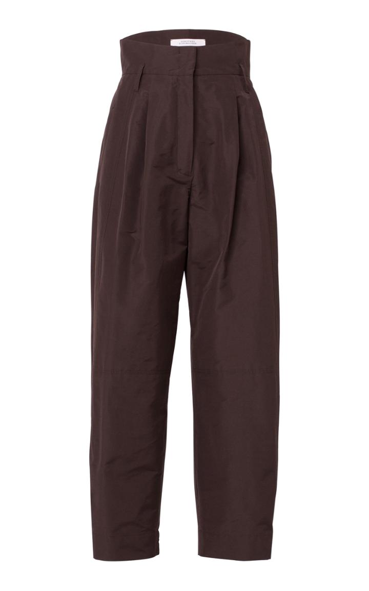 Moda Operandi Dorothee Schumacher Taffeta Renewal Pleated Cotton-blend Trousers