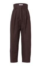 Moda Operandi Dorothee Schumacher Taffeta Renewal Pleated Cotton-blend Trousers