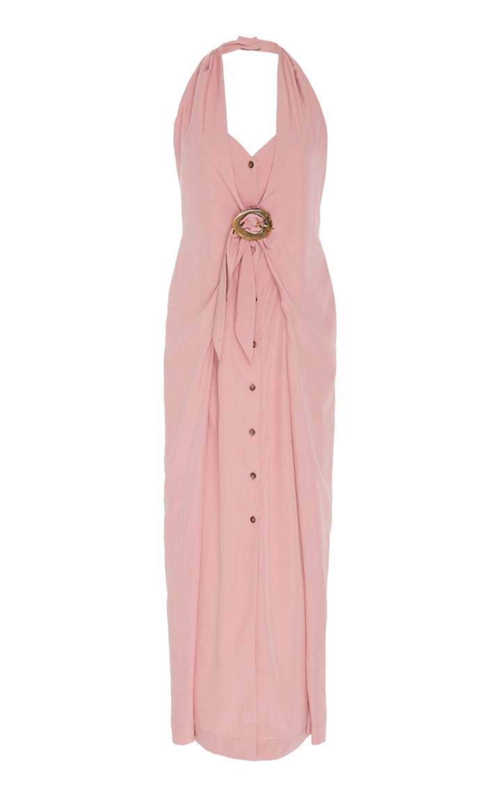 Nanushka Liya Halter Cupro Maxi Dress