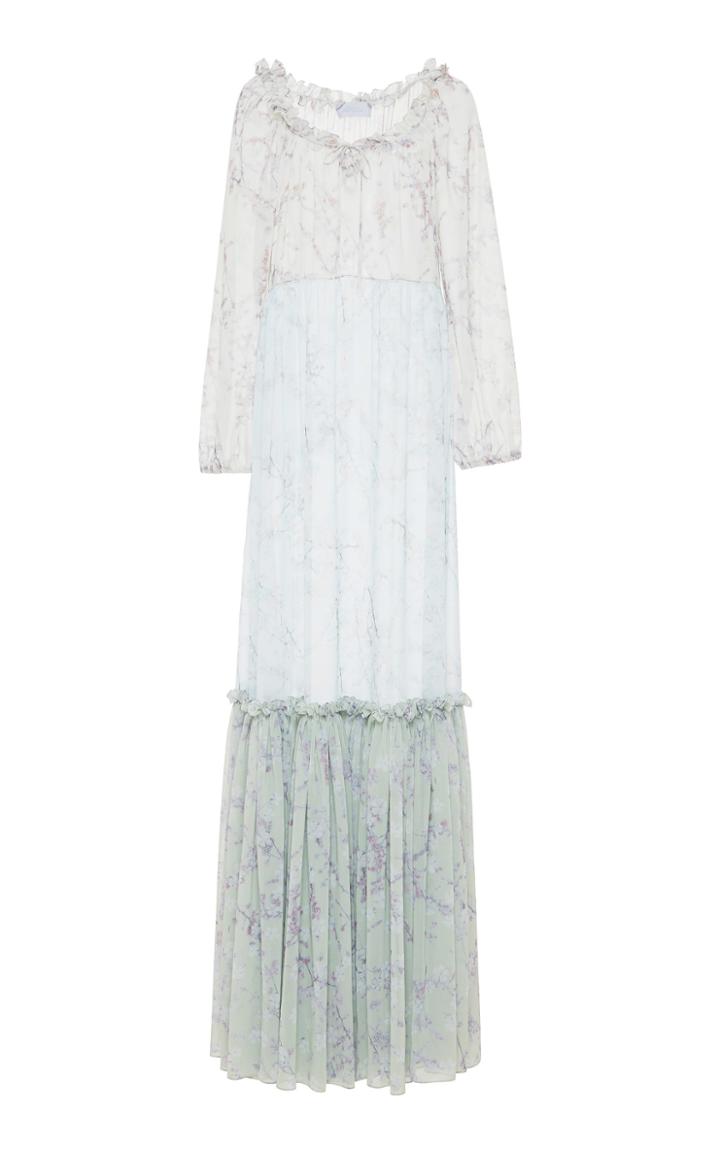 Luisa Beccaria Multi Print Full Length Dress