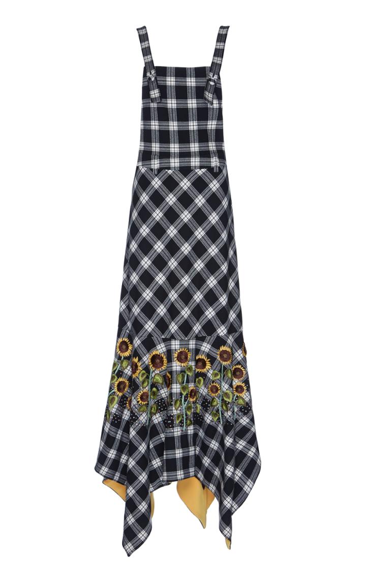 Rahul Mishra Sunflower Plaid Dress