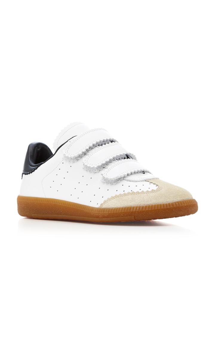 Isabel Marant Beth Stripe Leather Sneakers