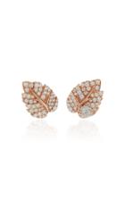 Anabela Chan Leaf 18k Gold Vermeil Diamond Earrings