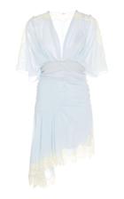 John Galliano Silk Georgette Laced Short Dress