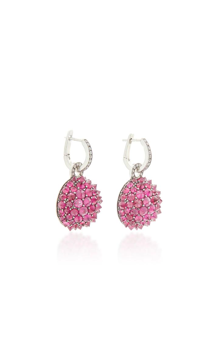 Nam Cho 18k Gold, Ruby And Diamond Earrings