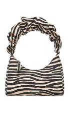 Loeffler Randall Aurora Zebra Print Scrunchie Strap Shoulder Bag