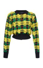 Versace Multicolored Check Knit Cardigan