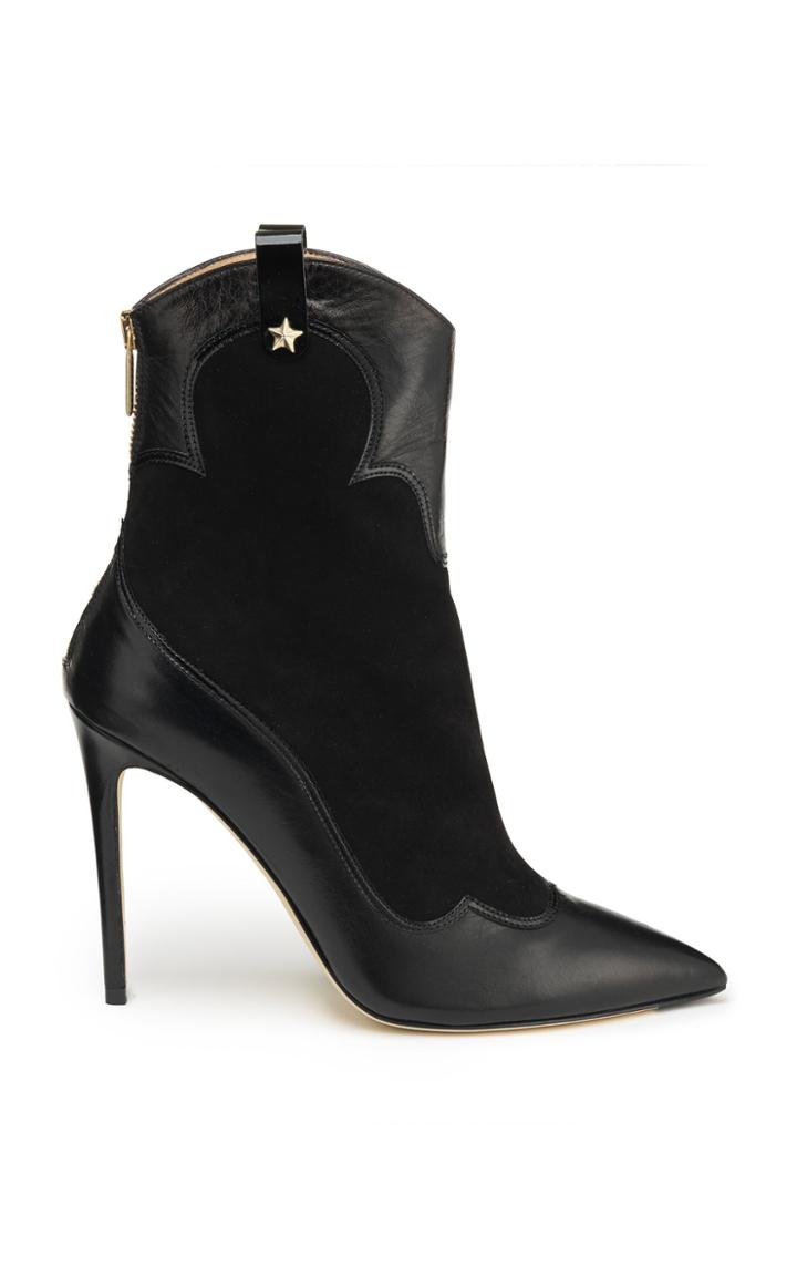 Alexander White Odessa Black Bootie