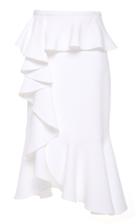 Michael Kors Collection Ruffled Crepe Skirt