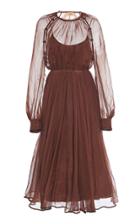 N21 Cold-shoulder Silk Dress
