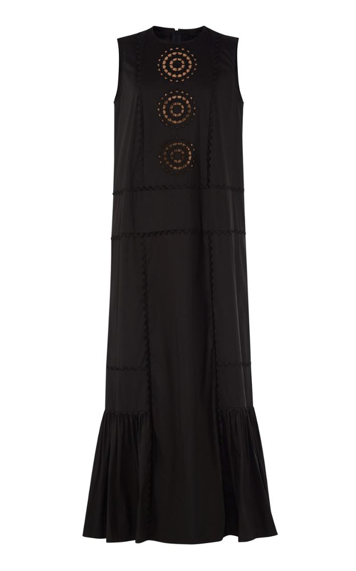 Yanina Demi Couture Sleeveless Maxi Dress With Pleated Hem