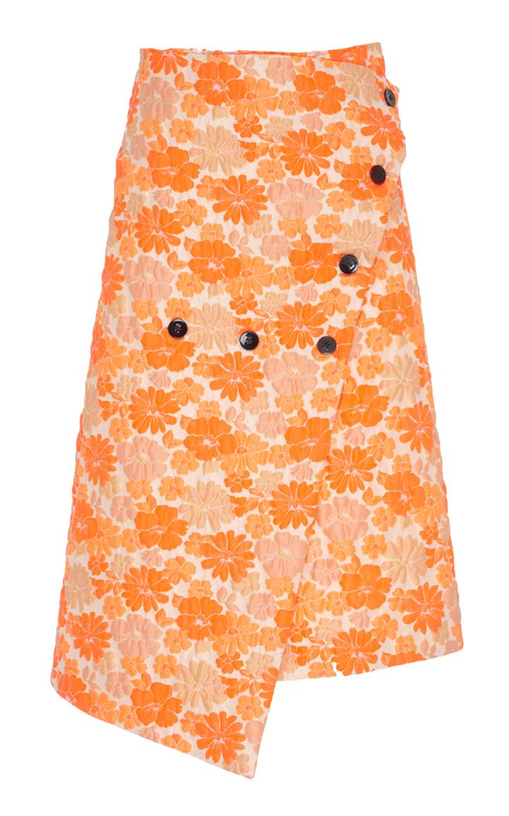 Jil Sander Fresia Floral Midi Skirt