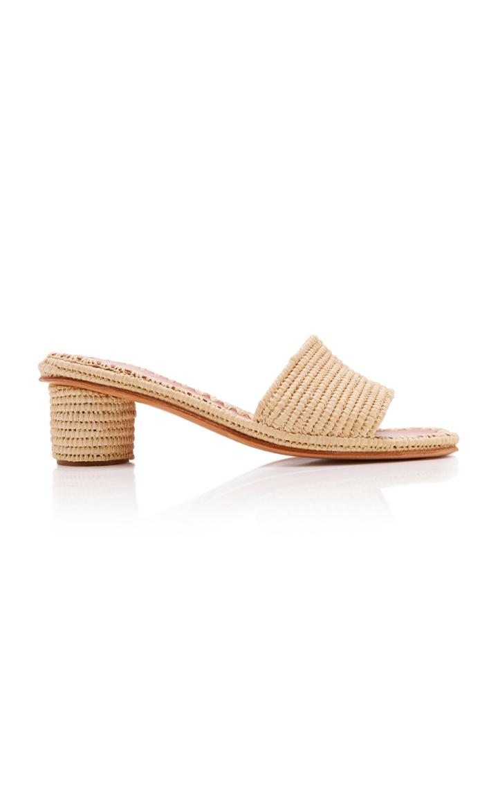 Carrie Forbes Bou Raffia Heeled Mule Size: 35
