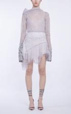 Anas Jourden Duo Lace Off-the-shoulder Mini Dress