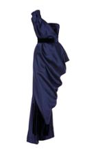 Leal Daccarett Garza One Shoulder Velvet Gown