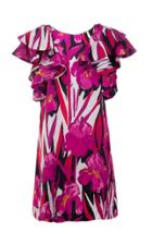 Moda Operandi La Doublej Flame Ruffled Floral Silk Mini Dress