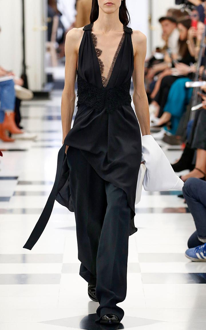 Victoria Beckham Belted Satin Trousers