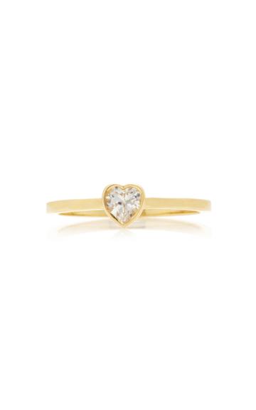 Katey Walker Tiny Heart 18k Gold And Topaz Ring
