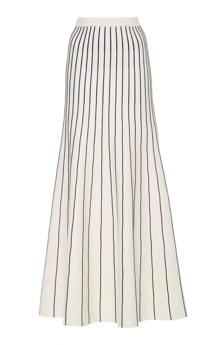 Gabriela Hearst Grace Contrast Wool Maxi Skirt