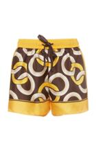 Moda Operandi For Restless Sleepers Glauco Link-print Silk Shorts Size: Xs