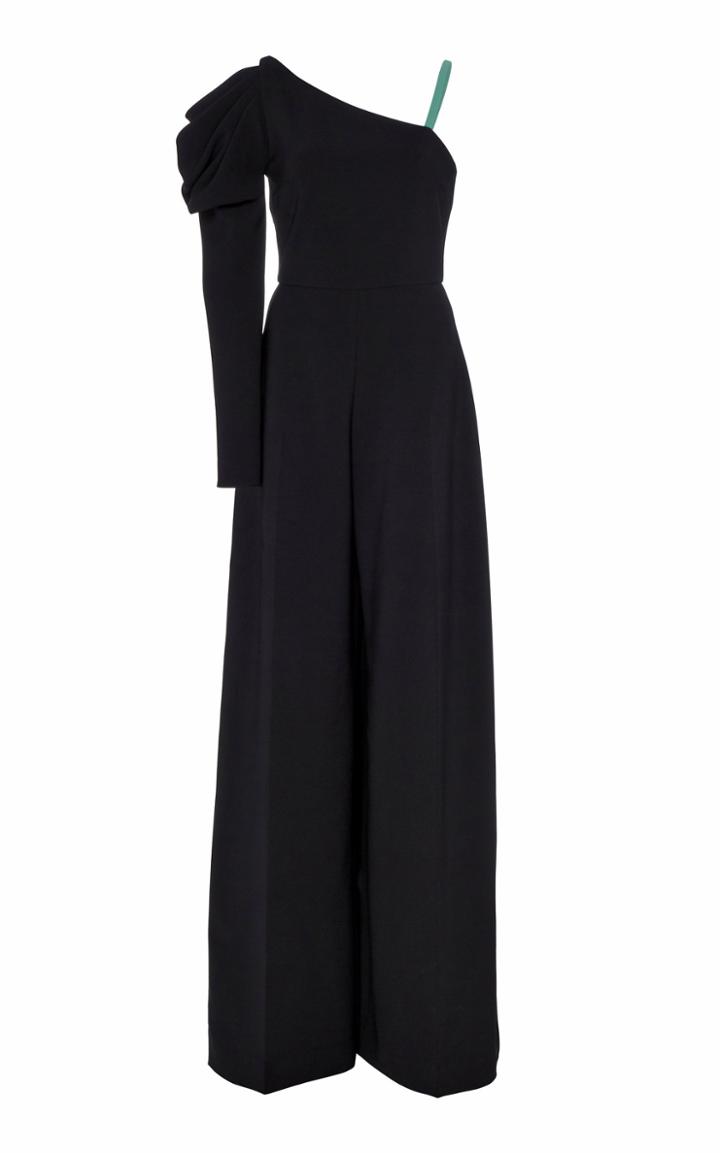 Moda Operandi Christian Siriano Draped Wide-leg Jersey Jumpsuit Size: 2