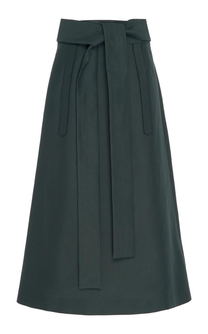 Cyclas Cotton A-line Skirt With Belt