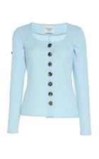 A.w.a.k.e. Scoop Neck Button Down Shirt