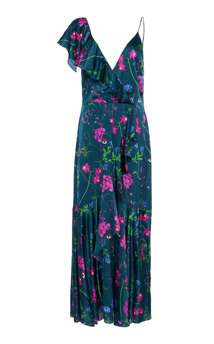 Borgo De Nor Isadora Silk Ruffle Wrap Dress