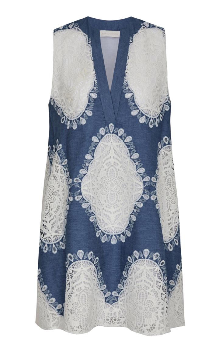 Moda Operandi Borgo De Nor Lydia Lace Detail Denim Dress